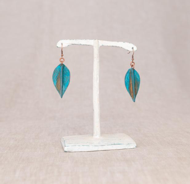 Turquoise & Silver Leaf Earrings – Indian Traders (L7 Enterprises)
